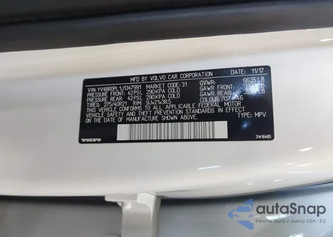 2018 Volvo Xc90 Hybrid T8 Inscription from USA, damaged, VIN YV4BR0PL1J1347991